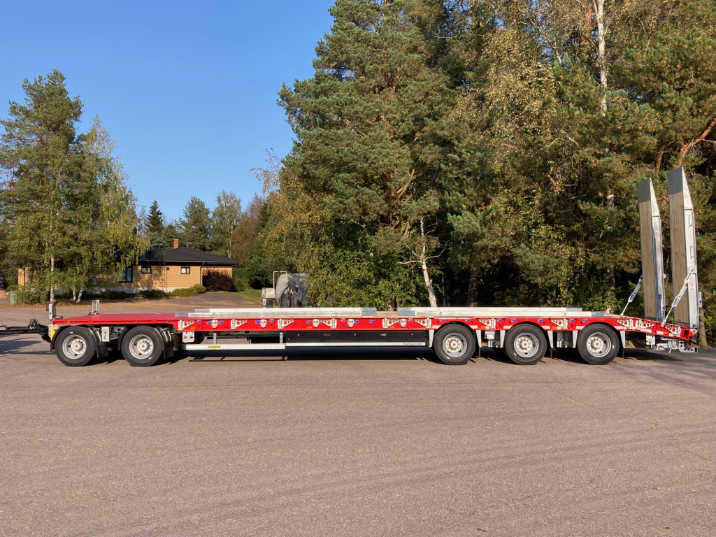 HUMBAUR 5-AKSELINEN + 12,2M SUORA KANSI + LEVIKKEET + HYDRAULISET AJOSILLAT kuva 2