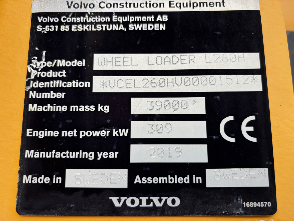 VOLVO L260H + STUPEŇ 5 + BSS + CDC PÁKOVÉ ŘÍZENÍ + EBERI + NOVÁ V-TIP lopata kuva 17