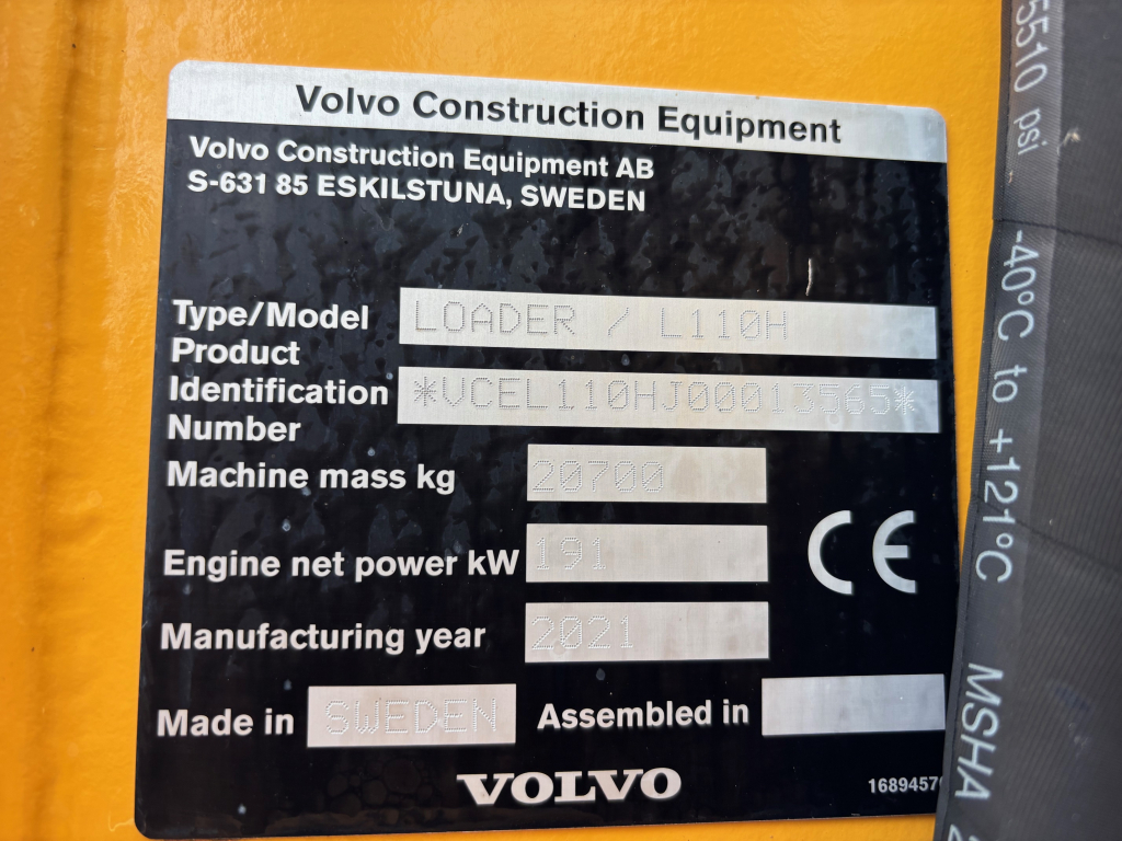 VOLVO L110H + موصل سريع + محركين هيدروليكيين إضافيين + توجيه ذراع BSS + CDC kuva 16