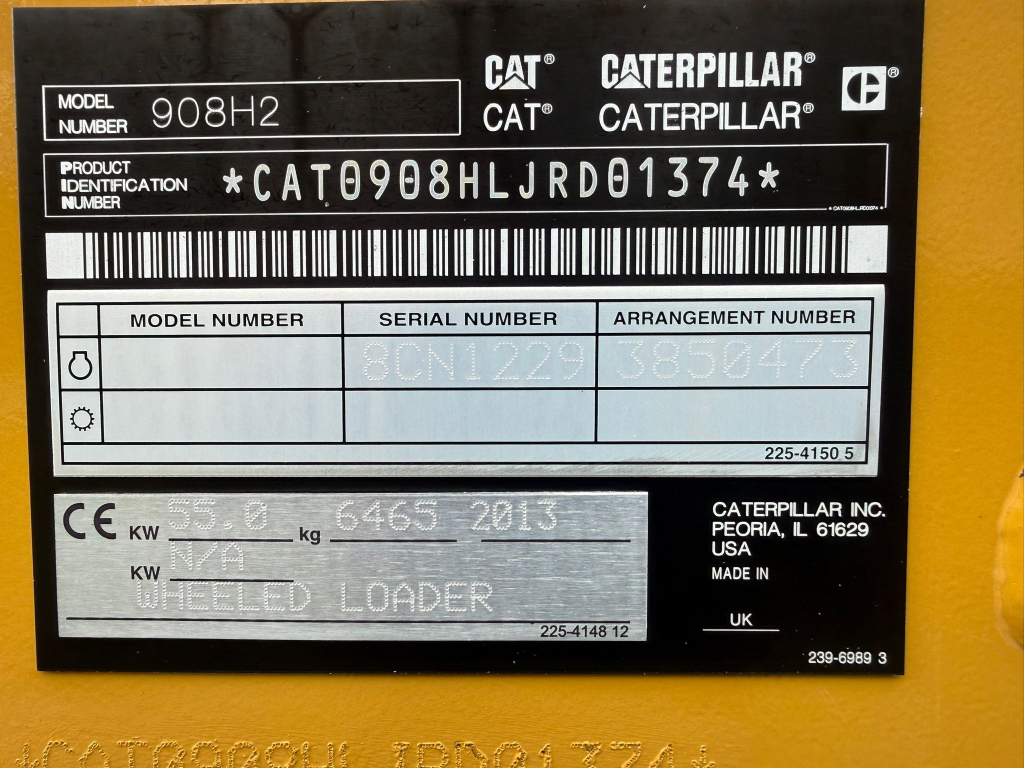 CATERPILLAR 908H2 + GYORSCSATLAKOZÁS + KIEGÉSZÍTŐ HIDRAULIKA + 35KM/H + ZSÍR + KÉT VADÖR + TÜSEK kuva 8