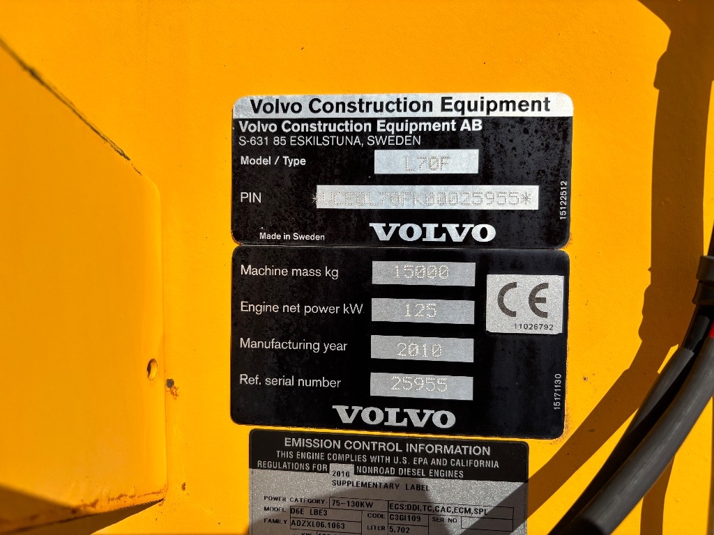 Volvo L 70 F / 4.äs hyd, CDC, BSS, Hyd. piikit, Kauha kuva 11