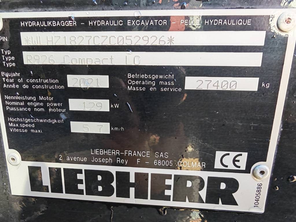 Liebherr R 926 Compact Litronic / Myyty, Sold kuva 20