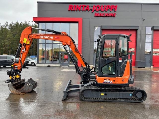 Hitachi ZX 55 U-6 / Engcon + tangid, määre, 3 ämbrit