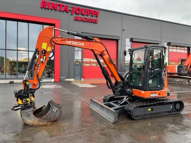 Hitachi ZX 55 U-6 / Engcon + Zange, Fett, 3 Eimer kuva 4
