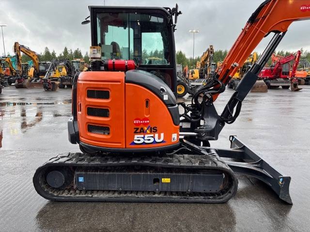 Hitachi ZX 55 U-6 / Engcon + Zange, Fett, 3 Eimer kuva 7