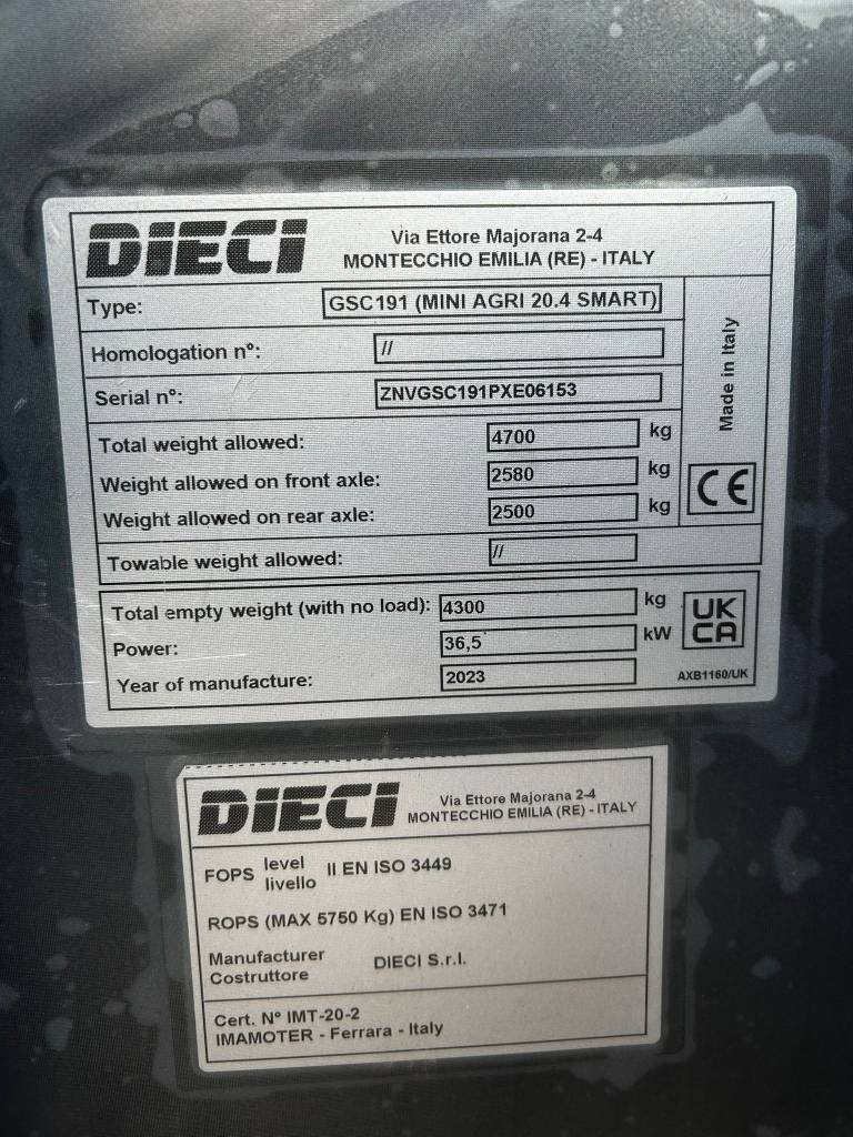 Dieci Mini Agri 20.4 Smart / Új a gyors szállításhoz! kuva 11