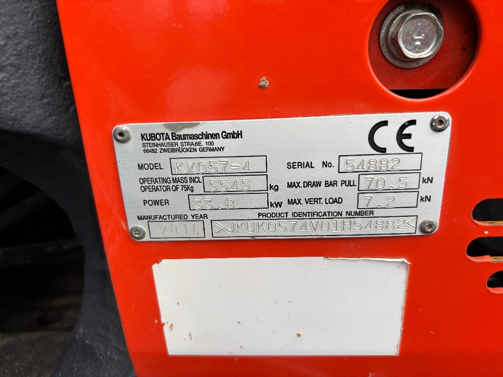 Kubota KX 057-4 / 旋转器，3 个桶，润滑脂 kuva 8
