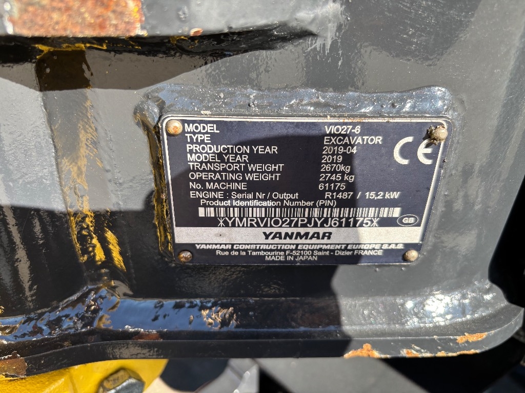 Yanmar Vio 27 / 像新的一样，2 个桶，倾斜式 kuva 7