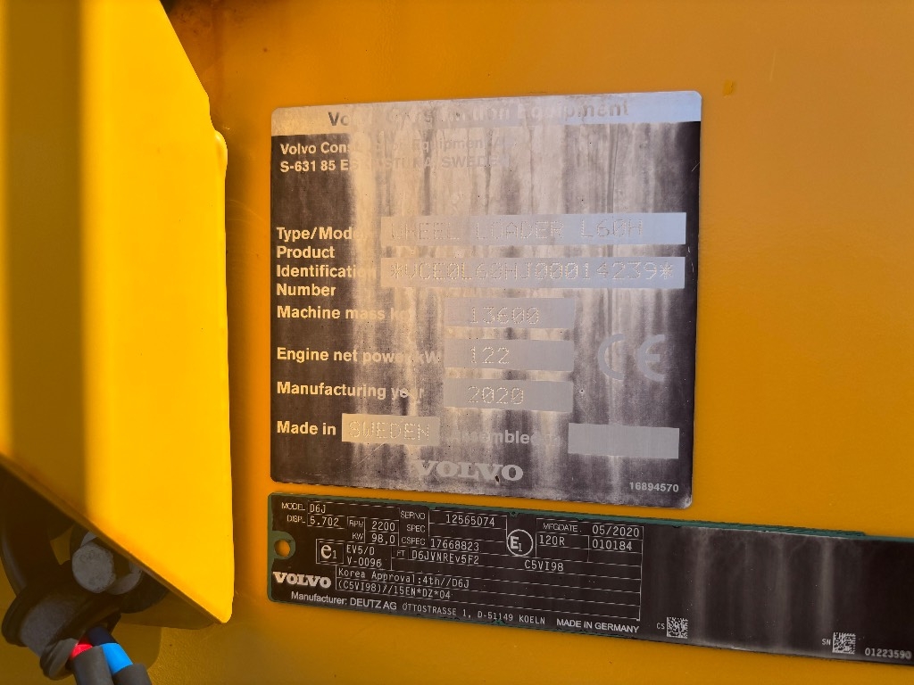 Volvo L 60 H / 4.äs hyd, CDC, Lock Up, Stage V kuva 12