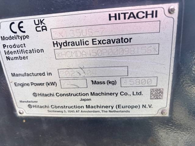 Hitachi ZX 135US-7 Stage V/ Rototilt+Pihdit,Rasvari Ym kuva 22