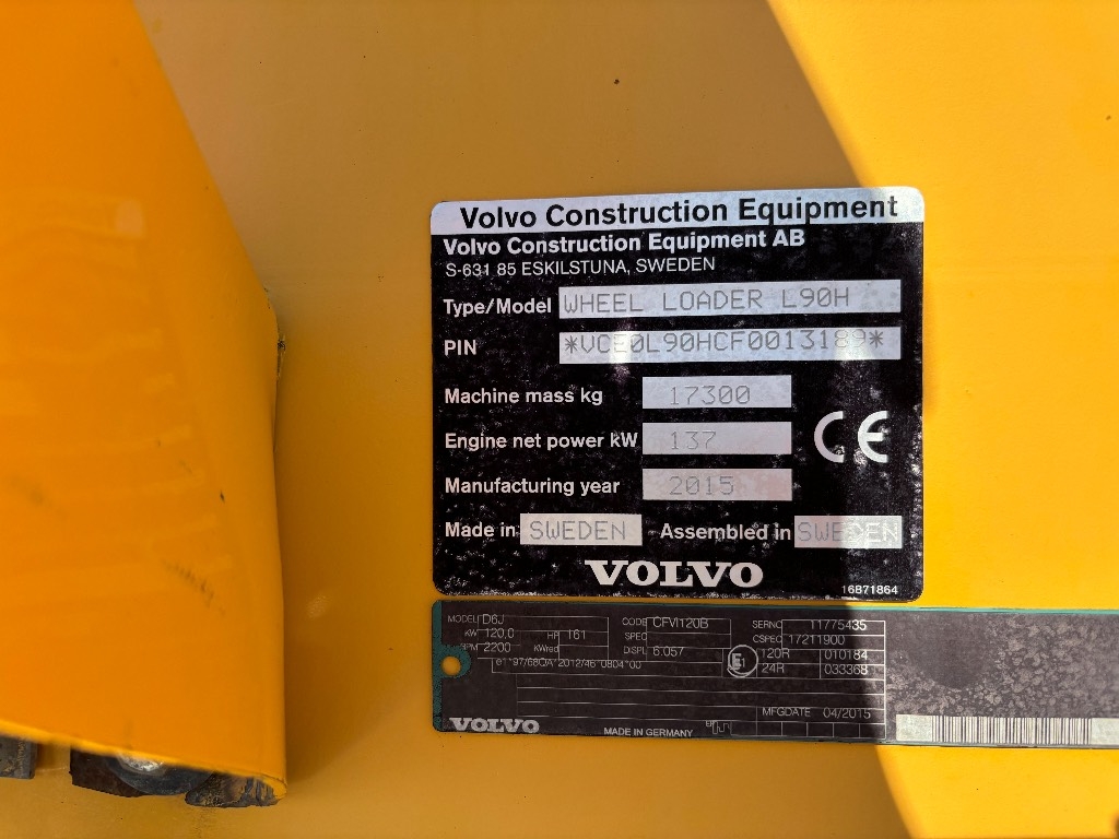 Volvo L 90 H / Rasvari, Head rehvid, 1 omanik! kuva 9